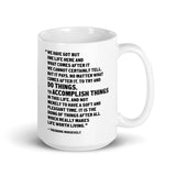 DO THINGS Quote - Live Strenuously Mug