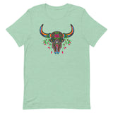 Bison Sugar Skull - Dark - Unisex T-Shirt